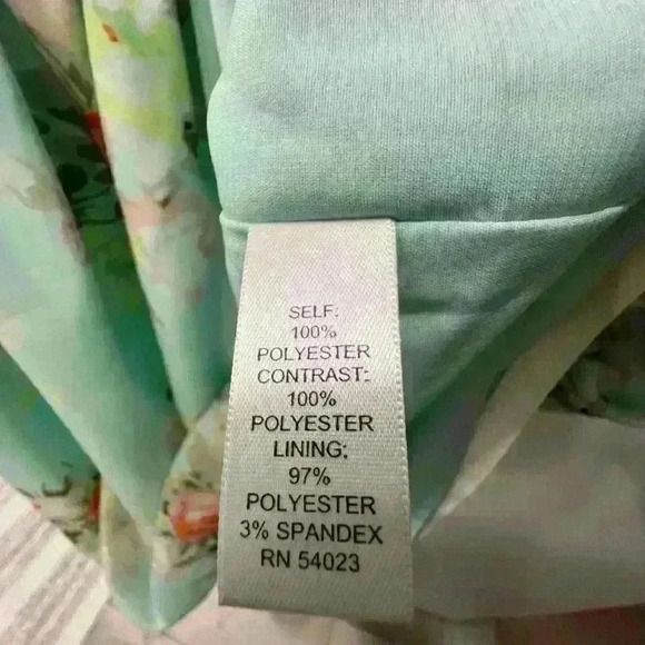 PIPERLIME COLLECTION Mint Green Floral Dress Size Medium - Picture 11 of 11